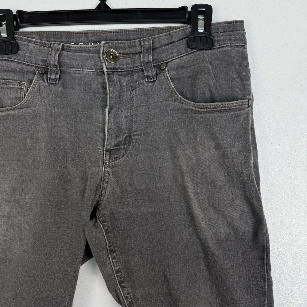 Perry Ellis Skinny Fit Stretch Jeans Men's 30x30 Gray Cotton Blend Low Rise